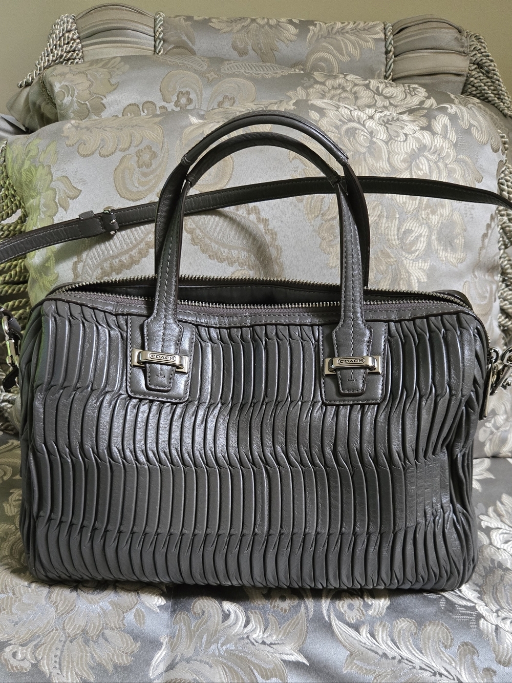 Coach RARE* Taylor Gathered Leather Alexis Carryall Tote (same size large Rowan)